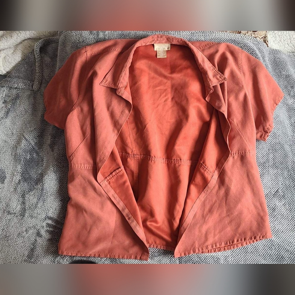 Suede collared shirt
